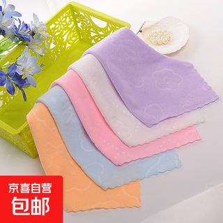 Rags, kitchen dish towels, home absorbent, lint-free, not prone to oil, table cleaning, multi-use small towels, 2 packs, 20cm*20cm, random colors