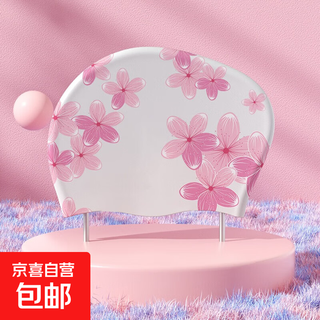 Underwater women's long hair large size special swimming cap waterproof non-stretching silicone cherry blossom swimming cap cherry blossom pattern (adult style)