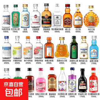 摆柜好看便利店调酒27款50毫升小洋酒不重复套装基酒xo白兰地小酒 27款不重复各一瓶 50mL 27瓶