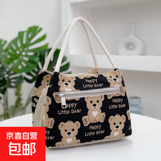 Psvort handbag lunch bag women's 2025 new lunch box summer mini fashion outing small bag mummy hand black