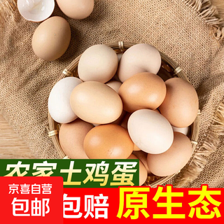 Farm-raised free-range mountain forest self-raised eggs, fresh eggs, grass eggs, grain-fed stupid eggs, native eggs 40g/piece, 10 pieces/box, net weight 400g