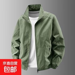 Autumn new workwear casual jacket for men, wear-resistant, comfortable, breathable, soft, simple, fashionable and versatile outdoor jacket for men bsl-8919 army green xl