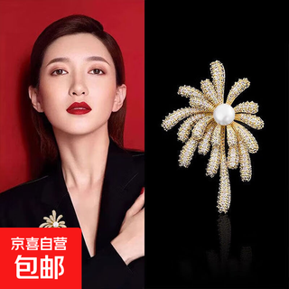 Exquisite brilliant fireworks brooch women's suit corsage brooch accessories cardigan coat temperament decoration firework beads a105