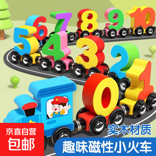 磁性数字小火车玩具儿童益智磁吸积木3-6岁宝宝磁力拼装儿童礼物 15节运算磁性小火车（送收纳盒）