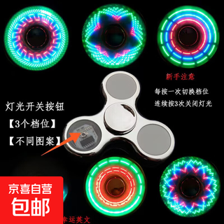 Colorful illuminated fingertip top for adults, rotating decompression electroplated luminous fingertip top for children, flash toy, lighted and changeable top, random 1 piece