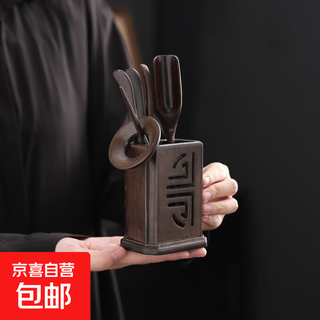 Bamboo knot tea ceremony six gentlemen set tea set for home office tea ceremony simple high quality hand feeling tea art tea clip tea spoon heifu six gentlemen