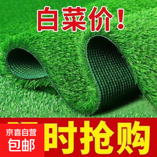 Simulated lawn carpet, artificial fake turf bedding, balcony kindergarten outdoor mat, plastic turf green space decoration, 2.5 cm tricolor grass, 0.5 m wide, 0.5 m long