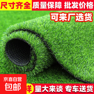 Simulated lawn carpet, artificial artificial turf, green outdoor decoration, fake grass plastic mat, balcony kindergarten, 2cm thick spring grass (1m wide*4m long)