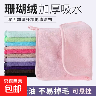 Redoxi thickened coral velvet absorbent square towel cleaning cloth colorful small square towel 26*26cm-5 pack