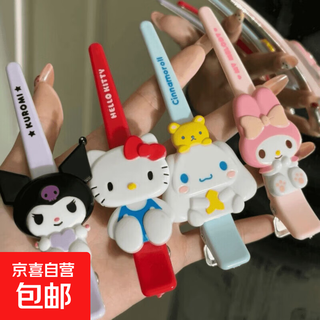 Children's accessories hello kitty hair clip new little girl's broken hair one-word clip red kt cat side bangs clip kt cat duckbill clip random 3 pieces