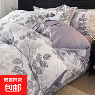 New thickened light luxury style small fresh pure cotton four-piece set high-end cotton brushed sheets simple quilt cover to keep warm fantasia delicate touch bed sheet style 2.0 four-piece set-quilt cover 220x240