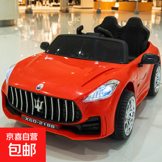 儿童电动车可坐人小孩四轮遥控汽车男女宝宝4驱玩具车婴儿电瓶车 红色+四驱+遥控摇摆+蓝牙+皮座+12V防爆大电瓶+大礼包