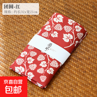 Suede tea towel tea cloth tea table towel rag light luxury chinese absorbent pot towel tea mat kung fu tea set accessories reunion red