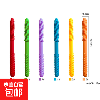 Silicone hollow tube straw teether for babies during the oral period to prevent eating and chewing gum to soothe and prevent falling off food grade hose green 1 piece