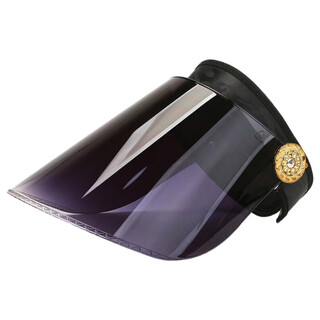 Mo zilan korean rain hat, full face empty top hat, isolation mask, sun protection, large brim hat, transparent sun hat, black, one size fits all 58cm