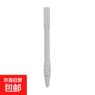 Rocket silicone teether food grade hollow tube baby oral molar stick bite glue can be boiled light gray 1 pack