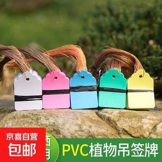Plastic experimental small tag green plant flower label waterproof tag gardening seedling tag orchid plant 2.5*3.6 white 100 sheets
