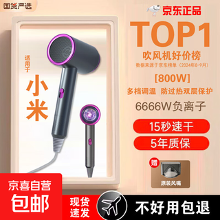Hair dryer for drying hair, household negative ions will not hurt your hair, high-power hair salon dormitory special dryer, silent quick-drying hair care, starry sky gray 800w standard version + 500 million negative ions