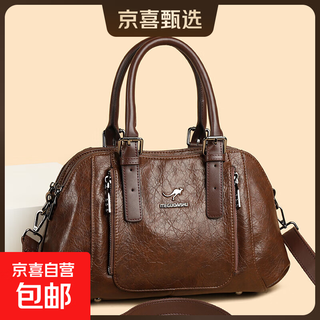 Genuine leather retro personalized pillow bag for women 2025 new versatile handbag fashion commuter shoulder crossbody bag for women brown