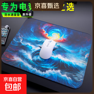 【电竞专用】游戏电竞鼠标垫FPS无畏契约游戏垫CSGO防水防滑细面桌垫操控游戏专用 赛飞燕翼系列 翼-山海【防水细面电竞垫】 480x400*4mm【FPS游戏专用】