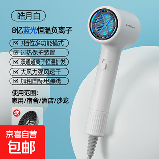 Royalstar national standard certification new certification hair dryer household negative ion hair care high wind power high power quick drying hot and cold wind hair dryer practical gift for mothers for women milky white