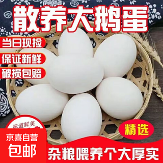 Authentic local goose eggs, fresh farm-raised goose eggs, large goose eggs, nourishing breakfast for pregnant women and babies, fresh jd.com 12 pieces, 100-120g, very cost-effective to eat by yourself