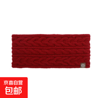 Autumn and winter widened warm ear protection headband for women outdoor sports cycling headband for men thickened knitted cable headband for women red