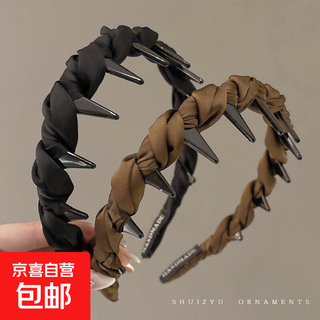 High-ceiling summer headband for women 2025 new daily wear special headband for face washing hairpins and hair bundles gift 5# black coffee color 2 pieces