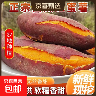 Freshly dug watermelon, red sweet potato, sweet and soft glutinous red heart sweet potato, potato without silk, farm-grown sweet potato, high-quality watermelon red, 2jin jin equals 0.5kg, boxed, medium-large fruit (single fruit 150g-500g)