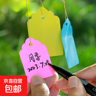 Gardening label succulent logo flower green plant label plant record mark waterproof plastic hang tag mark 2.5*3.6cm/100 pieces pink