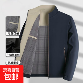 Velvet thickened cotton coat men's winter business casual executive jacket cold-proof and warm dad jacket cotton coat factory direct sales high quality clearance 555 spring and autumn style navy blue 3xl recommended weight 155-165 jin jin equals 0.5 kg can be worn