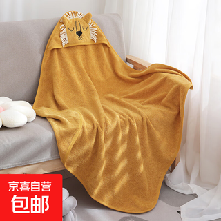 Children's bath towel poncho hooded baby bath towel pure cotton hooded bath towel soft blanket blanket wrap blanket lion