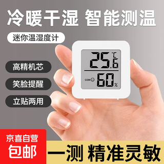 温度计室内家用精准婴儿房温湿度计壁挂室干湿计电子数显表高精度 【一只装】白色-迷你温湿度计