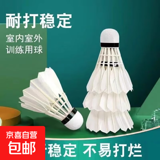 羽毛球正品耐打王室内室外训练用球6只装12只装防风稳定不易打烂 【耐打款14孔】甄选羽毛 1筒 3只装
