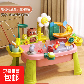 Children's toys baby bathing and playing in the water internet celebrity water park play pool basin summer 2025 new super hot pink-electric waterproof apron (rechargeable version)