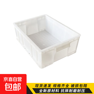Turnover box large thickened plastic hardware parts box turnover plastic frame rectangular storage box logistics turnover basket no. 4 white 410*305*145mm