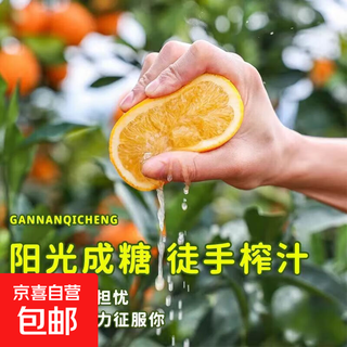正宗江西赣南脐橙 新鲜手剥甜橙子 核心产区发货 当即新鲜水果 赣南脐橙 带箱10斤（80-90大果）