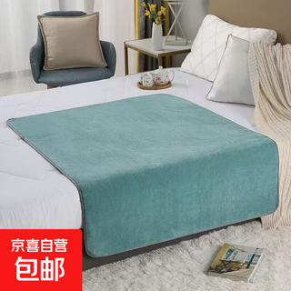 Elderly adult diaper pad old waterproof washable bed sheet care pad pure cotton milk velvet diaper baby mattress green thickened plus velvet + winter warm diaper pad for the elderly 70*90cm