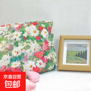 2025 new high-looking flower makeup bag ins high-looking convenient clutch bag travel miscellaneous storage bag ink-flower clusters
