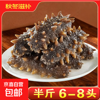 即食海参深海刺参独立包装海鲜礼盒大连海参刺身冷冻辽参臻选刺参 尝鲜装半斤6-8头