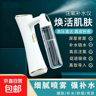 Oxygen injector nano spray beauty instrument humidifier home facial hydrating essence introducer handheld nano spray gun practical holiday gift for boys and girls’ wifes ice crystal white increase atomization/upgrade movement 360kpa pressure