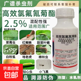 High-efficiency cyhalothrin insecticide pesticide vegetable crops fruit wood insecticide cabbage caterpillar aphids cotton bollworm 500g 2 bottles