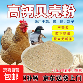 Shell powder chicken feed shell powder feeding chickens, ducks and geese shell powder feeding chickens oyster powder feed calcium supplement shell powder egg production high calcium shell powder 10jin jin equals 0.5 kg