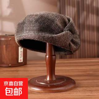 2025 new buta autumn and winter knotted hat woolen beret women's british retro painter hat bere hat light luxury maillard one size adjustable