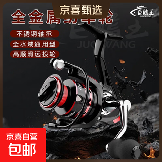 Luya spinning wheel, all metal, no gap, special for long-distance casting, slippery pole fishing, complete fishing line oblique fishing reel nx black and red 3000