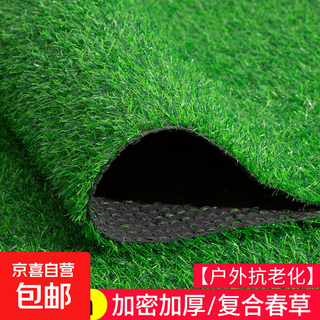 Fake lawn, simulated green turf carpet, outdoor bedding, bionic artificial plastic, artificial outdoor kindergarten football field 2.0cm, outdoor encrypted model 2mx25m_50 square meters