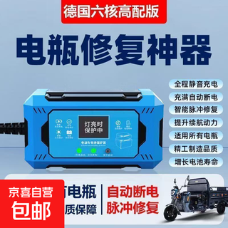 Genuine pulse repair charger, one-click repair, activation of battery voltage stabilization, automatic power-off protection, battery breaker, improved battery life, universal type for electric vehicles/1 pack