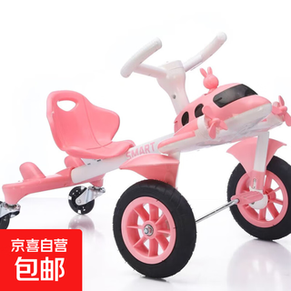 Children's tricycle baby lightweight foldable anti-rollover sliding drift car christmas gift 3-8 years old pink drift car + adjustable seat gift box + electric propeller