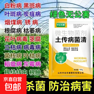 农用土壤杀菌土传病害专用快速消毒杀菌土壤抗重茬根腐微生物菌剂 土传病菌清500克*2袋