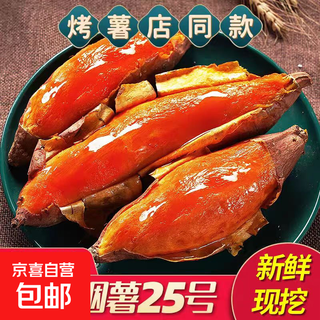 Exploded roasted sweet potatoes, smoked potatoes 25 sweet potatoes, sweet potatoes, supermarket breakfast must-have jd.com authentic tobacco potatoes no. 25, 2jin jin equal to 0.5kg, with box, zhongdaguo (150g-500g)